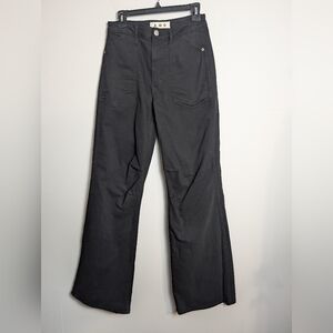 Amo Jeans Severine Black Cargo Pants Sz 28 Wide Leg Flare